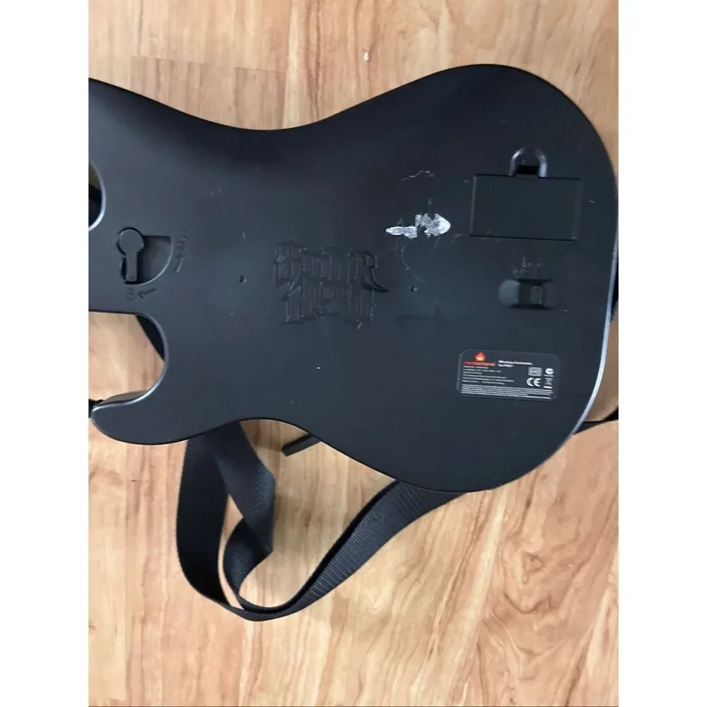 PS2 Guitar Hero Sunburst Red Octane Wireless Controller 95449 No Dongle w Strap